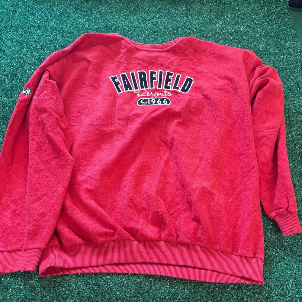 Vintage Ahead Authentics Red Fairfield Resorts C.1966 Sweatshirt Crewneck XL